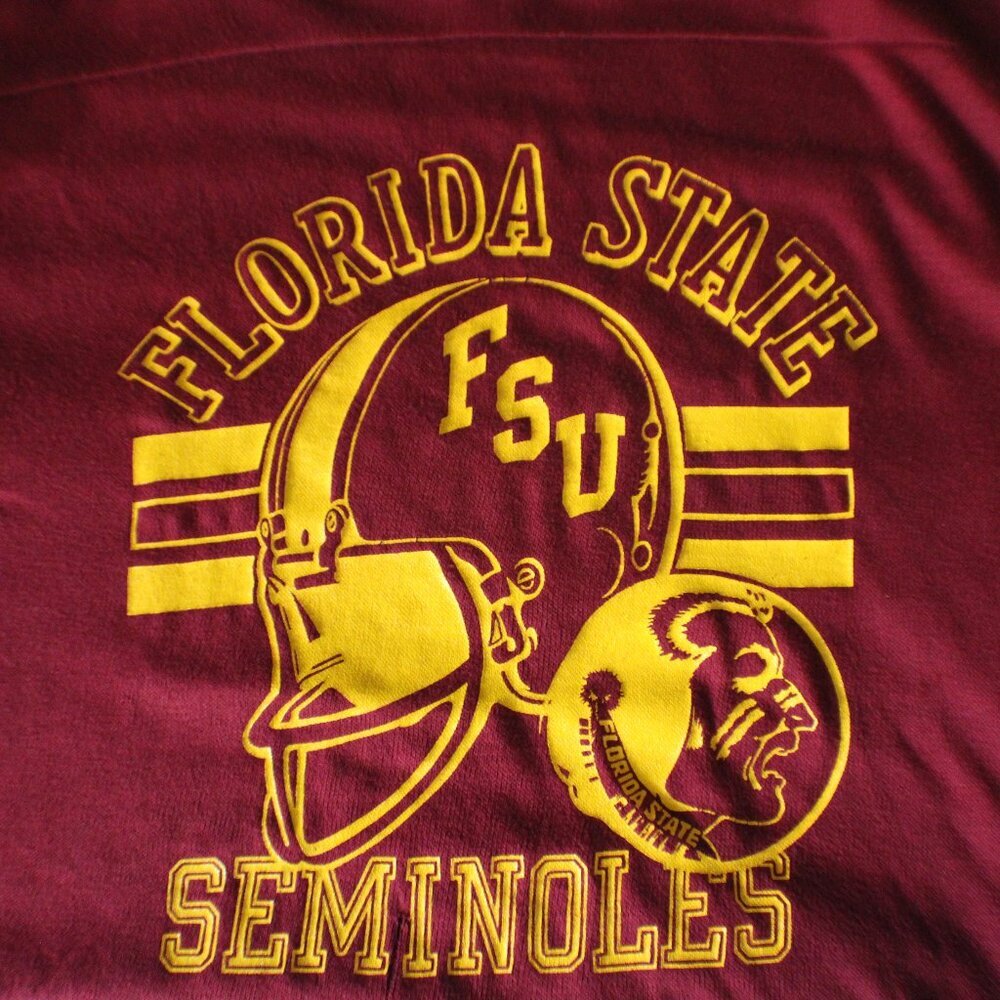 Vintage‎ Florida State Seminoles FSU Helmet Graphic Shirt Artex USA Size M​ - Picture 6 of 8